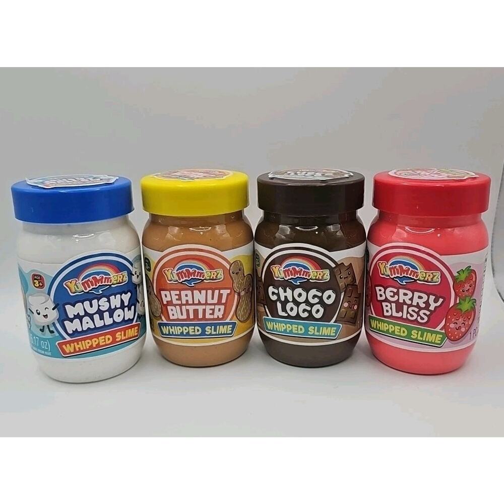 JA-RU Yummerz Scent Whipped Slime Berry Bliss Peanut Butter Mushy Mallow Choco 4
